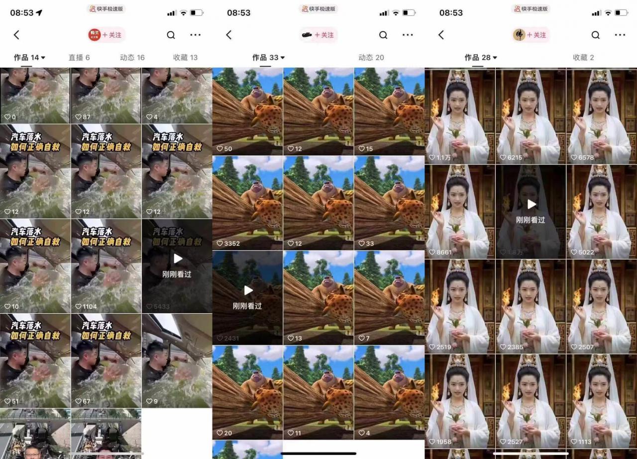 狗熊岭快手连怼技术,好物,涨粉都可以连怼