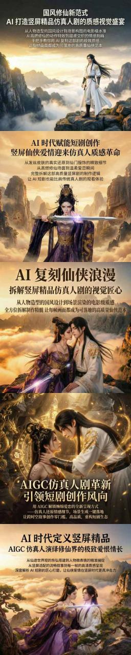 AIGC仿真人《合欢宗》短剧教学,用AIGC解锁缠绵爱恋的全新呈现方式,让跨时空故事创作零门槛、高品质,重构短剧生态
