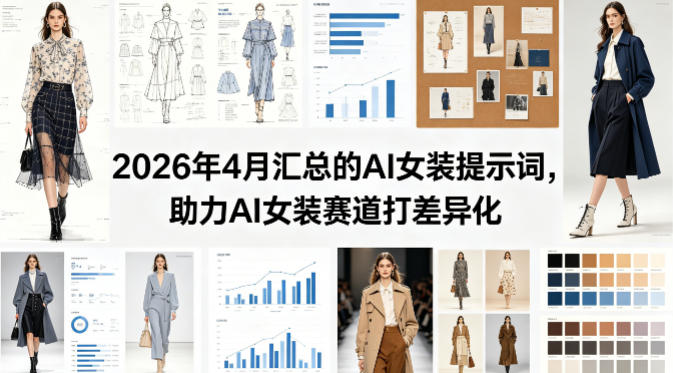 2026年4月汇总的AI女装提示词,助力AI女装赛道打差异化