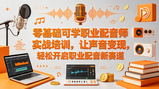 零基础可学职业配音师实战培训,让声音变现,轻松开启职业配音新赛道