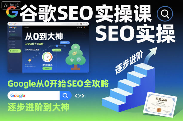 谷歌SEO实操课,Google从0开始SEO全攻略,逐步进阶到大神(更新26年)