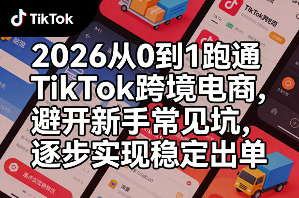 2026从0到1跑通TikTok跨境电商，避开新手常见坑，逐步实现稳定出单