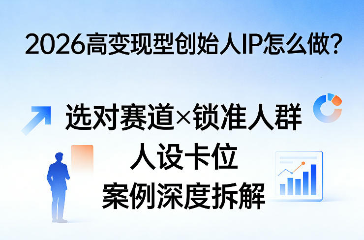 2026高变现型创始人IP怎么做？选对赛道×锁准人群×人设卡位×案例深度拆解