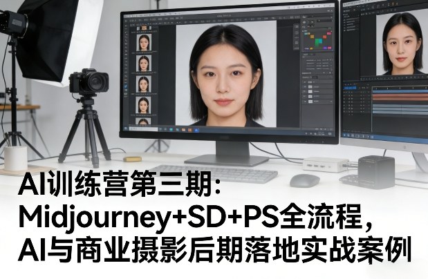 AI训练营第三期：Midjourney+SD+PS全流程，AI与商业摄影后期落地实战案例