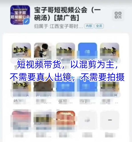 宝子哥头部团队短视频带货,以混剪为主,不需要真人出镜,不需要拍摄【更新26年3月】