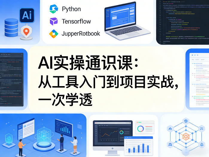 AI实操通识课,从工具入门到项目实战,一次学透
