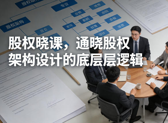 股权晓课,通晓股权架构设计的底层逻辑