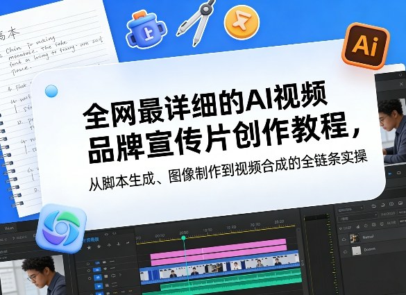 全网最详细的AI视频品牌宣传片创作教程,从脚本生成、图像制作到视频合成的全链条实操