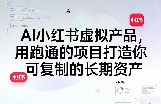 AI小红书虚拟产品,用跑通的项目打造你可复制的长期资产