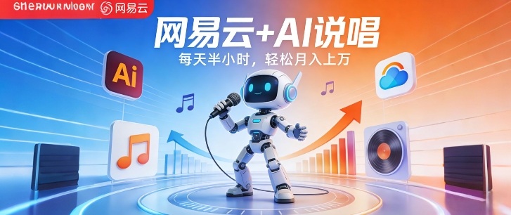 网易云+AI说唱,每天半小时,AI内容创作+流量变现,轻松月入1W