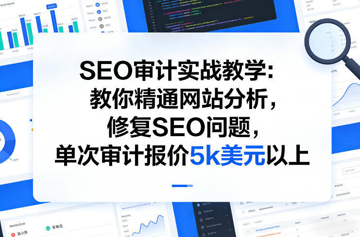 SEO审计实战教学：教你精通网站分析，修复SEO问题，单次审计报价5k美元以上