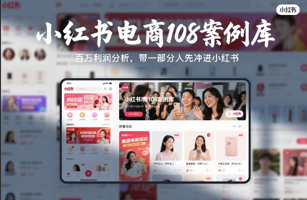 小红书电商108案例库，百W利润分析，带一部分人先冲进小红书【文档】