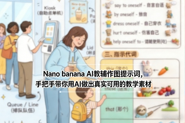 Nano banana AI教辅作图提示词,手把手带你用AI做出真实可用的教学素材