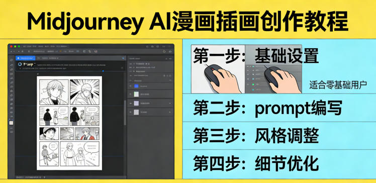 利用Midjourney AI人工智能轻松创作漫画插画教程,零基础创作完整漫画插画