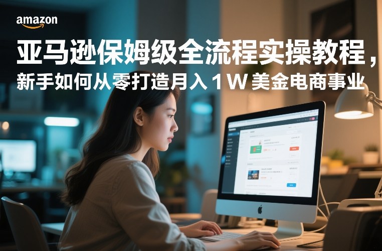 亚马逊保姆级全流程实操教程，新手如何从零打造月入1W美金电商事业