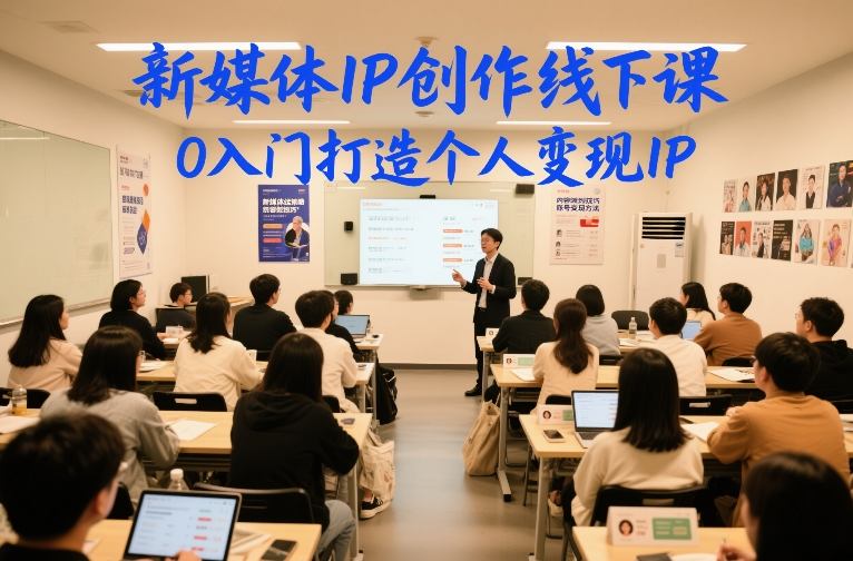 新媒体IP创作线下课，0入门打造个人变现IP