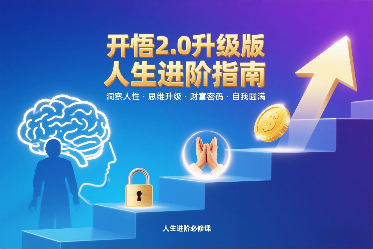 开悟2.0升级版人生进阶指南,洞察人性-思维升级-财富密码-自我圆满