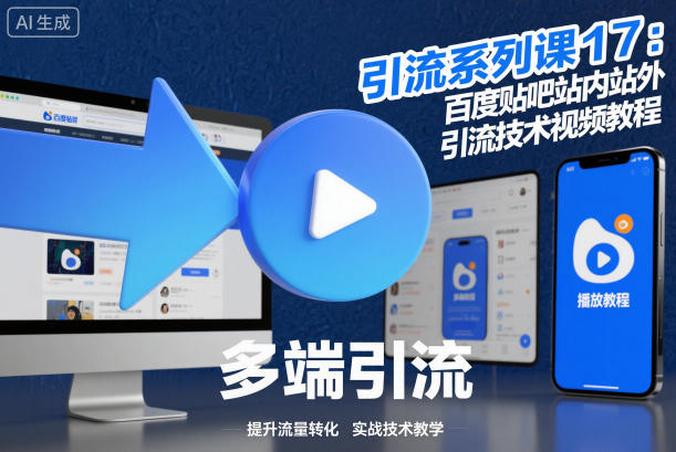 引流系列课17：百度贴吧站内站外引流技术视频教程