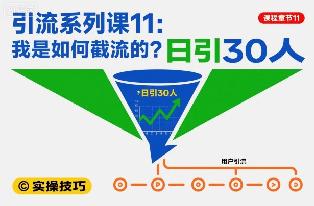 引流系列课11：我是如何截流的？日引30人【文档】