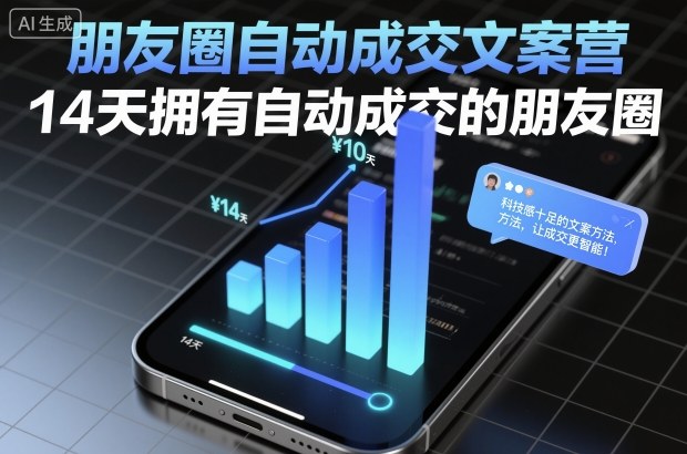 朋友圈自动成交文案营,14天拥有自动成交的朋友圈