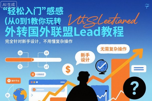 国外联盟賺美刀项目,从0到1教你玩转国外联盟Lead教程,纯新手可操作性100%