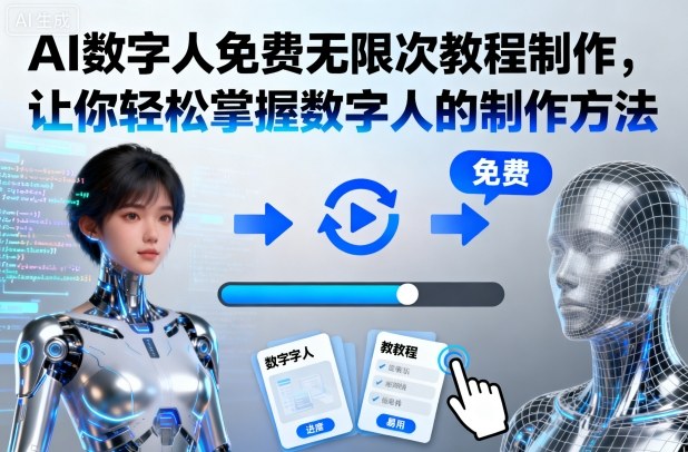 AI数字人免费无限次教程制作，让你轻松掌握数字人的制作方法