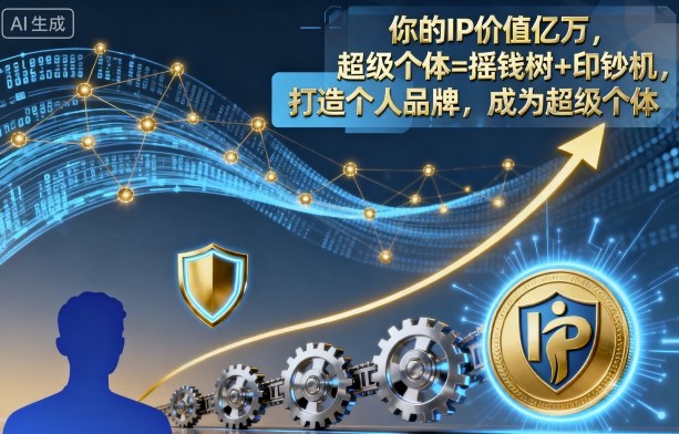 你的IP价值亿万，超级个体=摇钱树+印钞机，打造个人品牌，成为超级个体