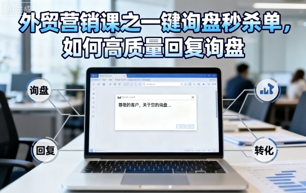 外贸营销课之一键询盘秒杀单,如何高质量回复询盘