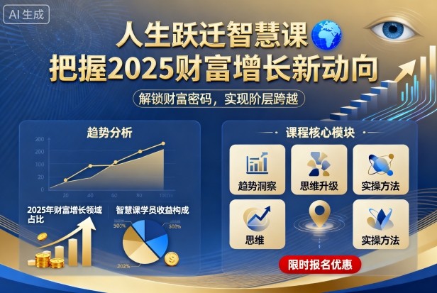 人生跃迁智慧课，把据2025财富增长新动向
