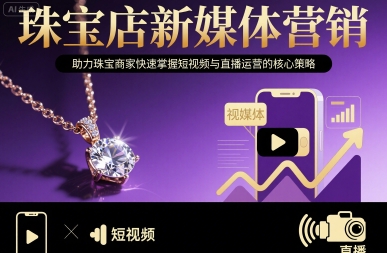 珠宝店新媒体营销，助力珠宝商家快速掌握短视频与直播运营的核心策略