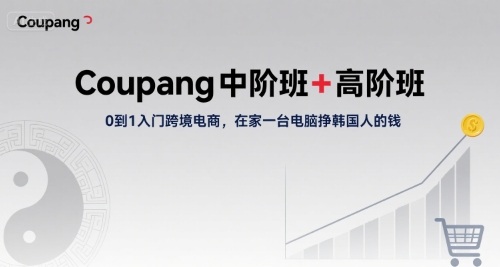 Coupang中阶班+高阶班,0到1入门跨境电商,在家一台电脑挣韩国人的钱