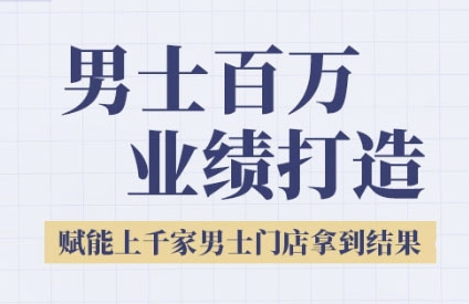 2025男士美业百万业绩打造，赋能上千家男士门店拿到结果