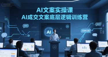 AI文案实操课,AI成交文案底层逻辑训练营