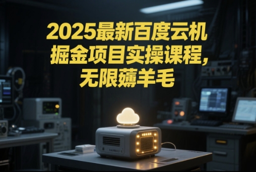 2025最新百度云机掘金项目实操课程单窗口保底5-10元月收益单窗口150+【揭秘】