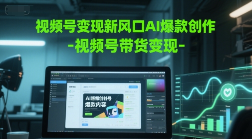 视频号变现新风口AI爆款创作-视频号带货变现