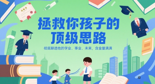 付费文章:拯救你孩子的顶级思路,彻底聊透他的学业、事业、未来,含金量满满