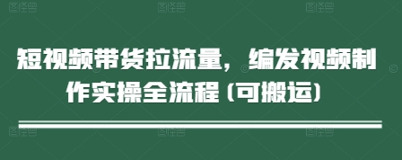 短视频带货拉流量，编发视频制作实操全流程(可搬运)