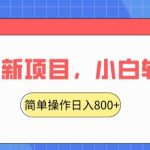 2024最新项目，红娘项目，简单操作轻松日入800+【揭秘】