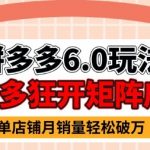 拼多多虚拟商品暴利6.0玩法，轻松实现月入过W