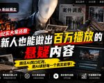 抖音8W粉丝博主的AI纪实大案还原教学，新人也能做出百W播放的悬疑内容，抓住AI风口红利，用AI讲好每一个真实故事