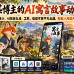 抖音某博主的AI寓言故事动画教学，涵盖封面设计、AI动画生成、工具、低成本薅羊毛生成，轻松入局蓝海赛道变现