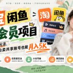 淘宝闲鱼共享会员项目，信息差玩法，小白卖共享账号也能月入5K