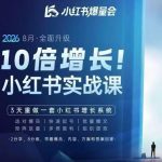 戴小胖·8月28-30号线下课视频20小时，小红书爆量会实战课，6大系统全新升级，3天重做一套小红书增长系统（更新0914）