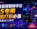 抖音音频替换手法H5专用，引流打粉必备，有需要自己测试