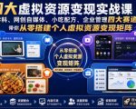 四大虚拟资源变现实战课｜K12学科、网创自媒体、小吃配方、企业管理四大赛道，带你从零搭建个人虚拟资源变现矩阵