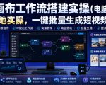 无线画布工作流搭建实操（电脑端课程），商业落地实操，一键批量生成短视频和图文