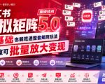 小红书虚拟矩阵5.0重磅技术，零基础也能吃透整套矩阵玩法，工作室可批量放大变现