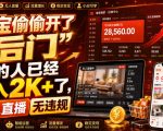 淘宝偷偷开了“后门”，懂的人已经日入2K+了，无人直播无违规，一台电脑=一家24小时营业的线上门店【揭秘】
