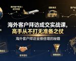 海外客户拜访成交实战课，高手从不打无准备之仗，海外客户拜访业绩倍增的秘籍