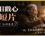 AI催泪戳心亲情短片，零基础AI教程，简单教学仅供参考